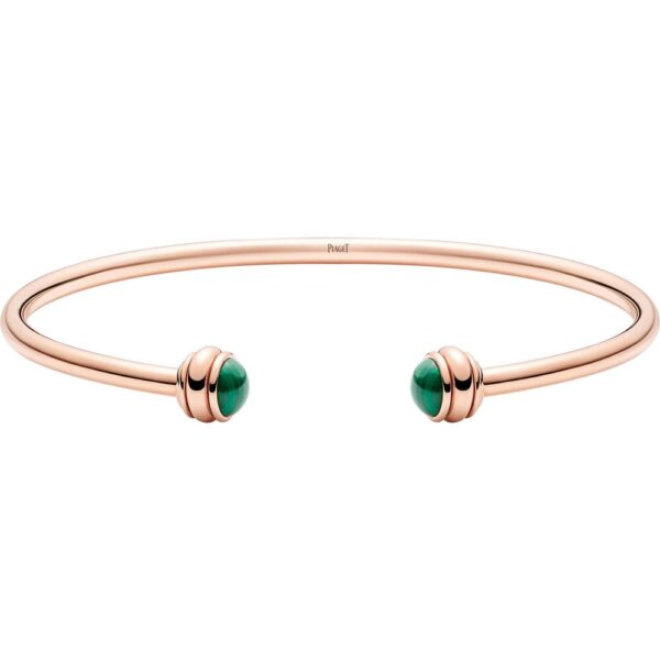 7ffa6c185829b7670419a90dfc6ace6b236b1f55 18K ROSE GOLD MALACHITE THIN BANGLE