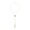18K ROSE GOLD MALACHITE AND DIAMOND NECKLACE