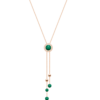 18K ROSE GOLD MALACHITE AND DIAMOND NECKLACE