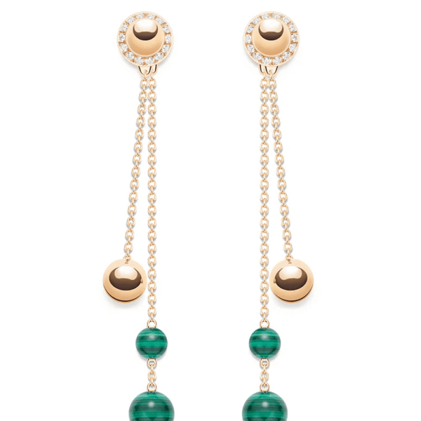 G38PW300_800x1000 18K ROSE GOLD MALACHITE AND DIAMOND EARRING