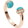 18K ROSE GOLD TURQUOISE AND DIAMOND RING