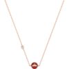 18K ROSE GOLD CARNELIAN AND DIAMOND NECKLACE
