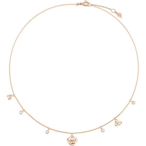 d7779a1b4534c7a7cf9db6579154b85754550e0c 18K ROSE GOLD DIAMOND NECKLACE