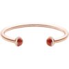 18K ROSE GOLD CARNELIAN AND DIAMOND BANGLE