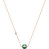 18K ROSE GOLD MALACHITE AND DIAMOND NECKLACE