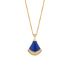 18K YELLOW GOLD TURQUOISE AND DIAMOND NECKLACE