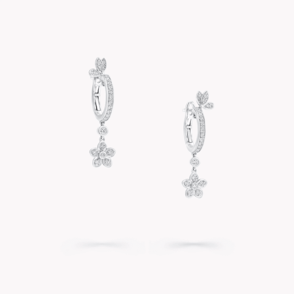 18K WHITE GOLD DIAMOND EARRING