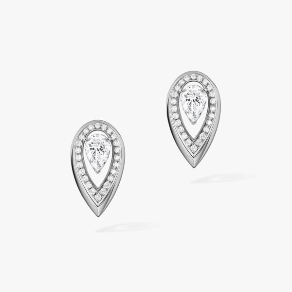 18K WHITE GOLD DIAMOND EARRING