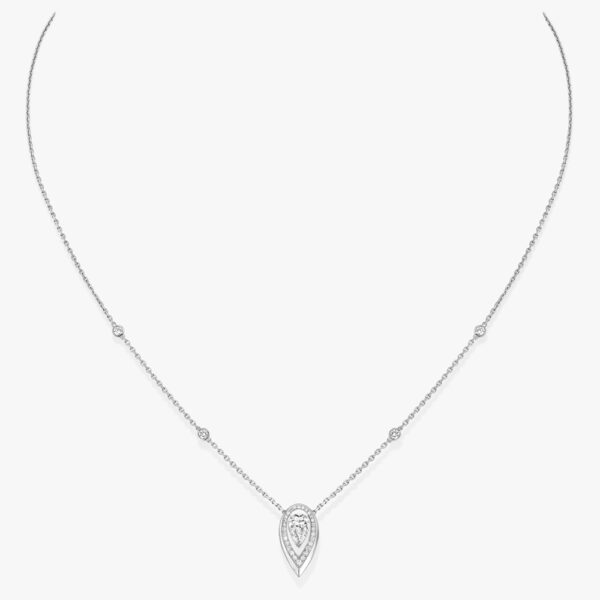 18K WHITE GOLD DIAMOND NECKLACE