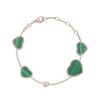 18K ROSE GOLD MALACHITE AND DIAMOND BRACELET