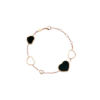 18K ROSE GOLD ONYX AND DIAMOND BRACELET
