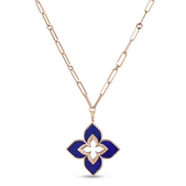 6a8ad548a7fdd 18K ROSE GOLD LAPIS NECKLACE