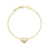 18K YELLOW GOLD 3 DIAMOND BRACELET
