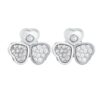 18K WHITE GOLD DIAMOND EARRING