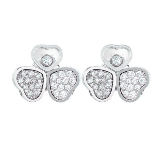18K WHITE GOLD DIAMOND EARRING